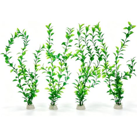 Lot de 4 plantes artificielles en plastique pour aquarium 35 cm (1/5)