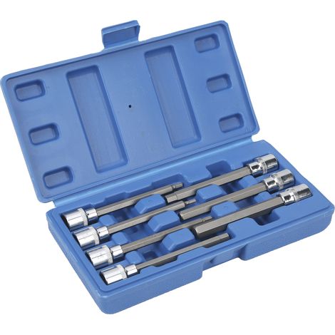 Jeu de 7 embouts douilles clé Allen 3/8 pouces carré extra longs en acier chrome vanadium pour usage maison et auto (1/5)