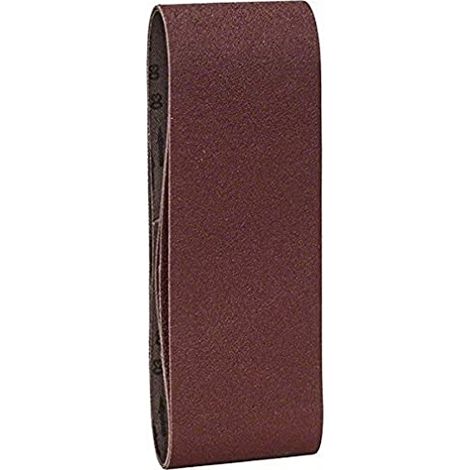 Bosch 2609256201 - Strisce abrasive per levigatrice a nastro, qualità rossa 65x410, grana 100, confezione da 3 (1/4)