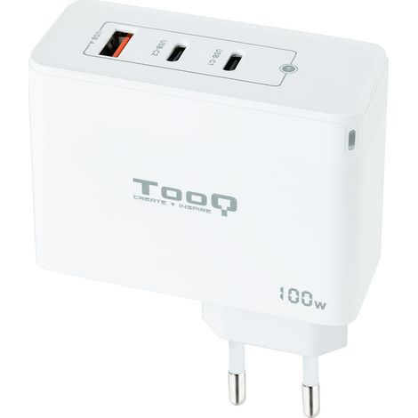 Caricabatterie Red Gan 2xusb-c Pd + Usb-a Qc 100w White Tooq Tqwc-ganqc2pd100w (1/3)