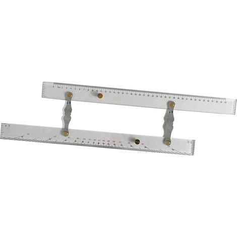 Règle parallèle marine navigation 450mm/17,71in, transparente haute précision, échelle claire pour dessin bateau navire (1/5)