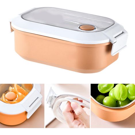 Edelstahl-Lunchbox, isoliert, auslaufsicher, attraktives Design, tragbare Lunchbox für Schule und Arbeit, orange (1/5)