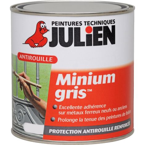 Peinture Minium Gris - Primaire Antirouille Mat 2,5 L - Julien