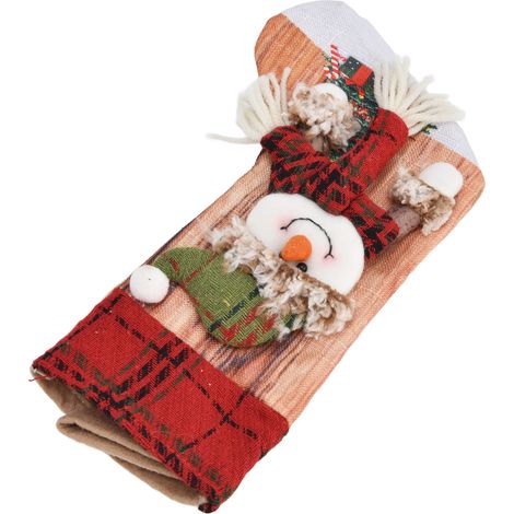Chaussette de Noël imprimée en 3D, décoration de sapin ou de cheminée, bonhomme de neige à suspendre. (1/5)
