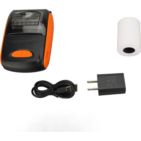 Ortviai Imprimante Photo Portable Sans Encre Bluetooth pour Smartphone – Imprimante Thermique Compacte 58 mm, 348 g