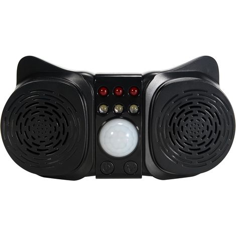 Répulsif anti-insectes à ultrasons à brancher - Noir - 3 modes - Avec 6 lampes LED - Repousse les insectes et nuisibles - Sans danger pour les animaux domestiques et les enfants - Convient aux jardins (1/5)