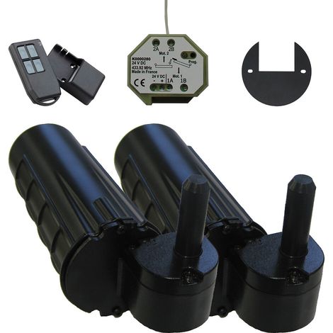 Double motorisation pour volet 1 battant gauche SLID'UP URANUS radio - gond Ø 12 mm