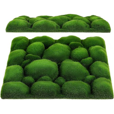 Durable Green Artificial Foam Wall Panels, 2-Pack, Wear-Resistant, Fade-Resistant, Plastic Plant Wall Decor for Wall Decoration and Wedding Backdrop (1/5)