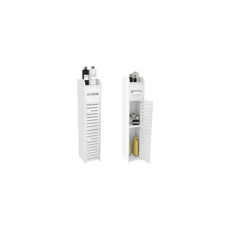 Petit Meuble de Rangement pour Toilettes, Support pour Papiers Toilettes, Colonne, Armoire de Salle de Bain, Placard, Étagère Réglable, Pieds Résistant à l’Eau, Petits Espaces-1PCS