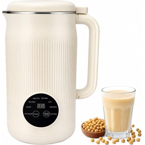 Machine à lait végétal 1200ml, 8-en-1 machine à lait de noix Auto-nettoyage, préparez facilement lait d'avoine, soja, noix et boissons végétales maison avec une seule machine (1/5)