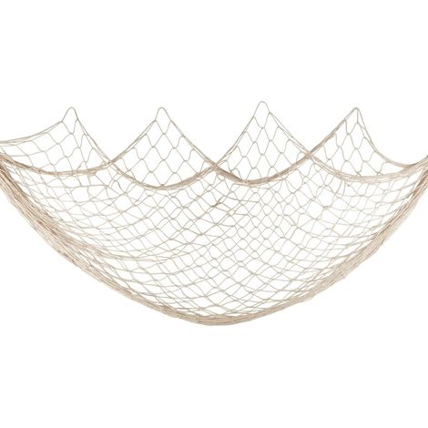 Filet De Décoration Murale - Filet De Pêche En Coton Blanc Et Bleu - Style Méditerranéen - 150 cm × 200 cm - Pour Décoration Intérieure Et Événements (1/5)