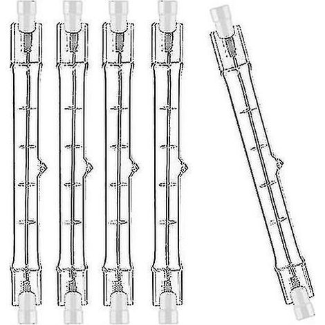 Paquete de 10 bombillas halógenas R7S de 118 mm y 230 W, 230 V, vástago halógeno R7S de 118 mm, bombilla halógena R7S regulable para luces de trabajo - yuyu (1/5)