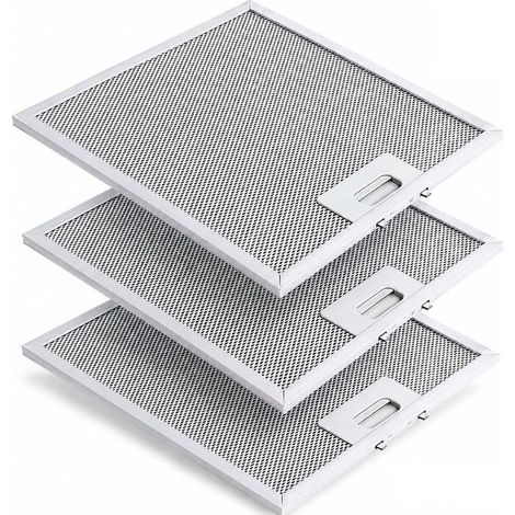 Filtre Hotte Extractrice 305mm x 267mm Compatible Elica Filtre à Graisse Métallique Compatible avec Elica Hotte Extracteur de Cuisine (3 Pièces) (1/5)