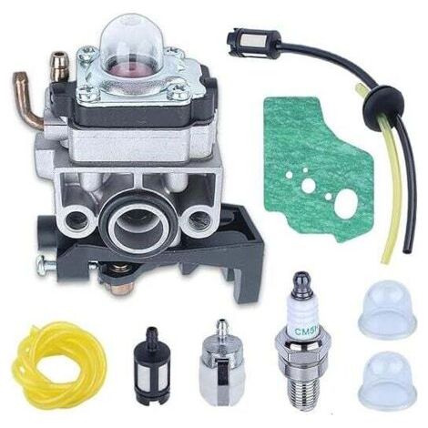 DTEKGAZ - Vergaser-Reparatursatz für Honda GX25, GX35, FG110, HHT35 und HHT25 Motoren, bestehend aus Vergaser, Dichtung, Filter, Kraftstoffleitung, Luftfilter, Zündkerze und Primerpumpe (9-in-1-Ersatz