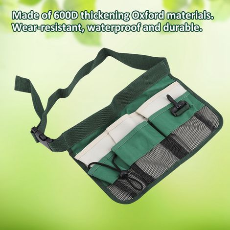 Sacoche à outils d'électricien multipoches, sac banane multifonction, ceinture épaisse (verte) (1/5)