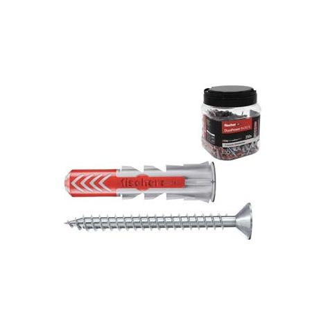 TASSELLO IN NYLON CON VITE PROMOPACK DUOPOWER- - ø mm.6x30 conf.pz.250 - 1 confezione FISCHER