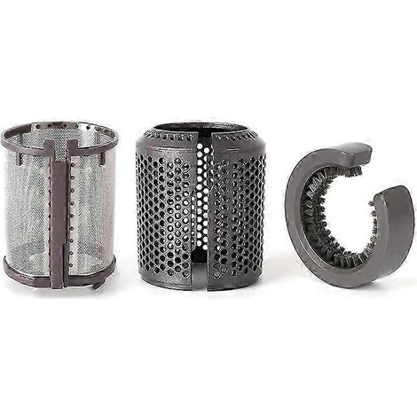 Filtre intérieur + cage de filtre extérieur pour sèche-cheveux modèles HD01, HD03 et HD08, avec système de nettoyage du filtre. (1/5)