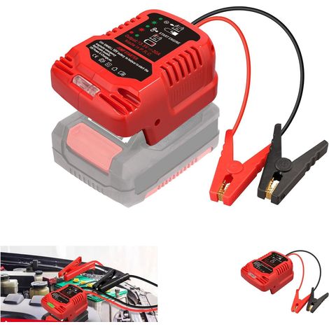 Aide au démarrage de voiture - Adaptateur pour batterie 18 V - Booster de batterie de voiture avec câble 11 AWG - Chargeur de batterie de voiture (batterie non incluse) (1/5)