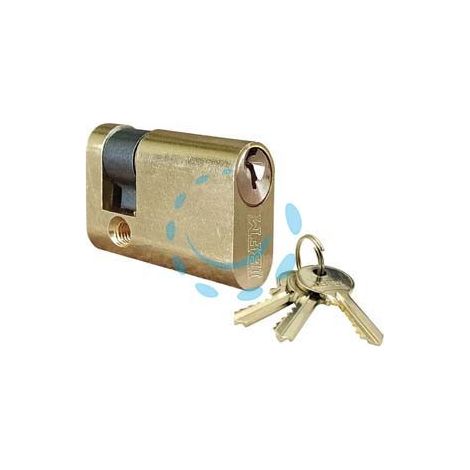MEZZO CILINDRO INFILARE OVALE OTTONE LUCIDO 2401 - mm.40 centrato (30+10) KA1