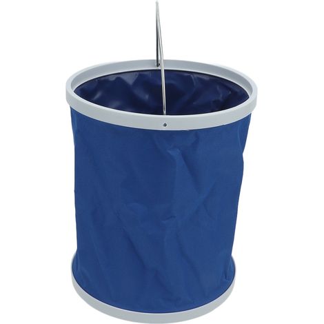 Seau pliable 13L en toile Oxford épaisse imperméable, seau de pêche multifonction pliable pour voiture extérieur (1/5)