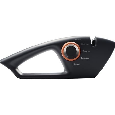Aiguiseur Couteaux, 5 en 1 Affuteur Couteau Professionnel , Aiguiseurs Manuels de Couteaux à Bouton Réglable, pour Couteaux en Acier et Dentelés (1/5)