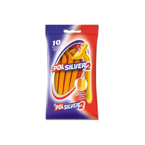 POLSILVER 2 Rasoirs à double lame 1 paquet - 10 pièces.