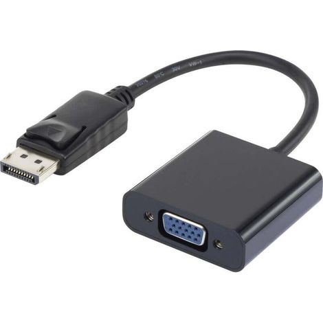 Adaptateur DisplayPort, VGA Trywise RF-4212174 [1x DisplayPort mâle - 1x VGA femelle] 12.00 cm noir contacts dorés W717361 (1/3)