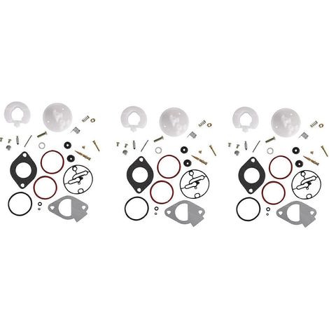 Kit de réparation de carburateur pour tondeuse à gazon 3X, kit de reconstruction de carburateur pour moteurs Briggs-Stratton 11-19 CV, kit de révision complète pour carburateurs Nikki (1/5)