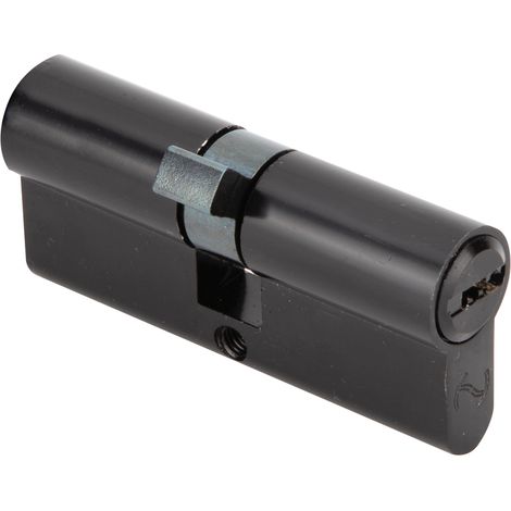 Bombín seguridad llave puntos latón negro 35x35mm 5 llaves (1/3)