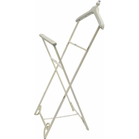 porte manteau décoratif en bois et métal effet vieilli - blanc patiné effet vieilli bois naturel (1/3)