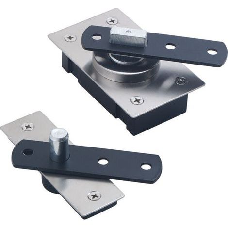 Charnières de Porte Charnières Robustes pour Portes en Bois Arbre à 360 Degrés Acier Inoxydable Système de Charnière à Pivot pour Porte Murphy Axe de Porte Pivotant Dissimulé Charnière Piv (1/4)