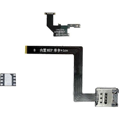 Modifiziertes US-Flexkabel mit integrierter MEP 1 SIM + eSIM-Lösung und SIMHUB-Schaltkreis zur Reparatur des iPhone 17 Pro Max (1/5)