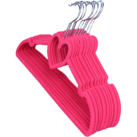 10 schmale, herzförmige Samtkleiderbügel, rutschfest, platzsparend, für Westen, Mäntel, Hemden und Hosen