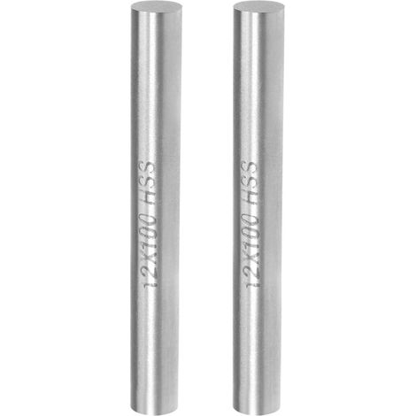 Rond Acier Tige, 12mm Diamètre 100mm Longueur, Haut Vitesse Acier Barre Stockage Artisanat DIY Outil - (Applications : pour Perceuse Tours Alésage Machine), 2-Pièces (1/5)