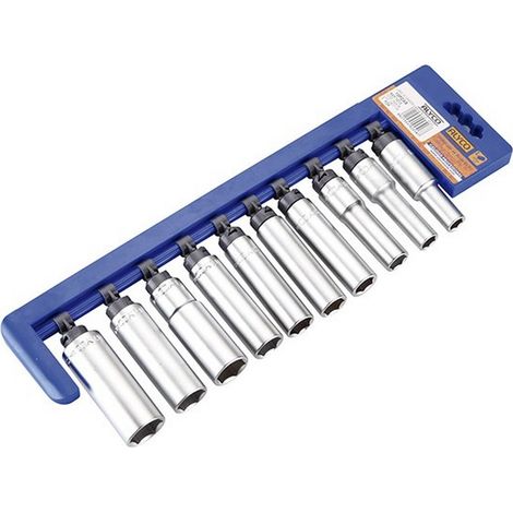 JEU 10 DOUILLES 1/2" LONGUES 10-22 MM