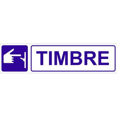 Señal adhesiva glasspack 175x45mm, diseño informativo de timbre.