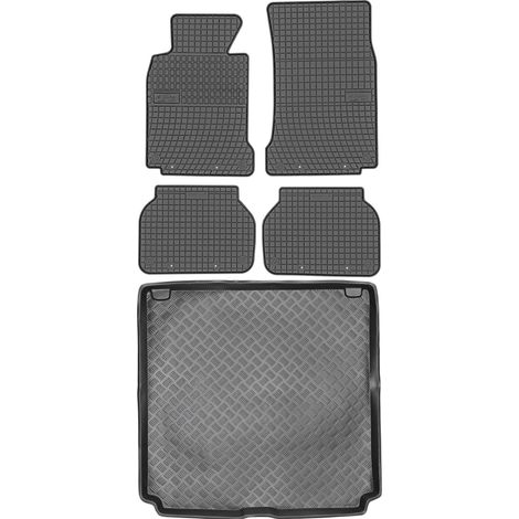 Juego de alfombrillas de goma para coche y maletero para BMW Serie 5 E39 familiar (1995-2004).