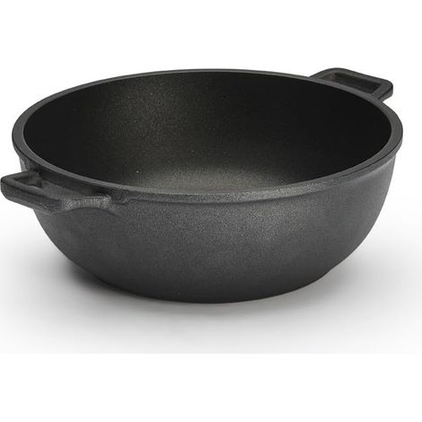De Buyer saltiere antiaderente “Choc Extreme” in ghisa di alluminio - 2 manici, Ghisa di alluminio, Nero , Diametro 20 cm