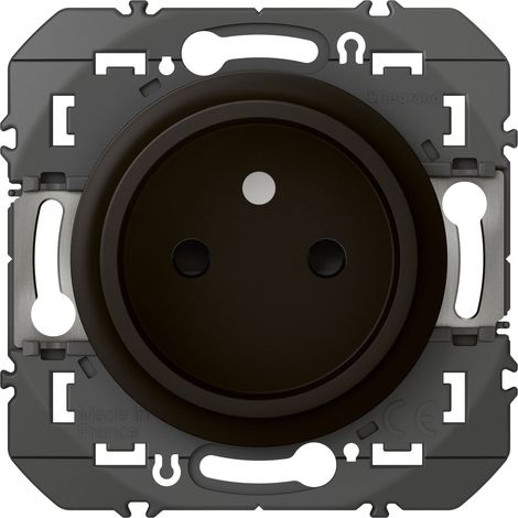 Legrand – Prise de courant 2P à puits 16A – Finition noire – Éclips de protection enfant – Bornes automatiques pour connexion rapide (1/3)