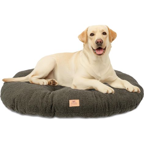 Coussin pour Grand Chien, Panier pour Chat, Tissu bouclé synthétique Lavable, Rembourrage Moelleux, Dimensions : 85 x 55 x h 5 cm. Vert. (1/5)