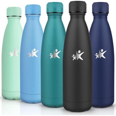 Bouteille Isotherme, Acier Inoxydable 18/8, Gourde Isotherme, 750ML Sans BPA, Gourde Sport, Étanche Double Isolation, Gourde Inox pour Le Camping, Les Gymnases, Sports de Plein Air (1/5)
