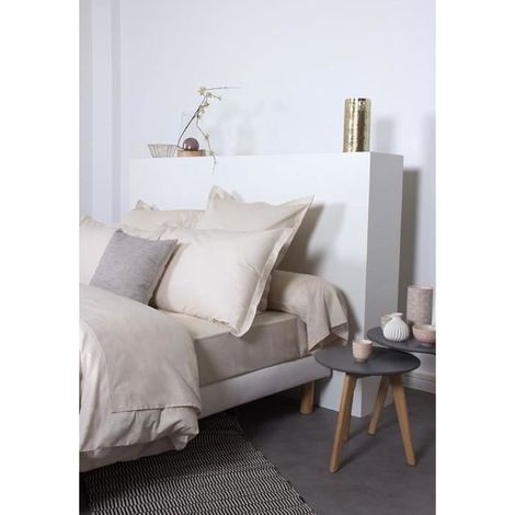 Drap Housse - COTE DECO - Uni - 140x190 cm - Coton 100% - Bonnet 25 cm