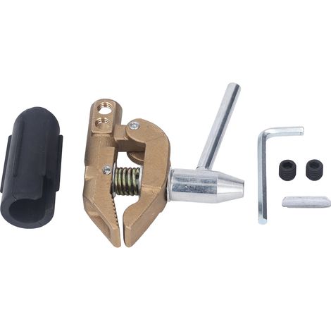 Pince de mise à la terre en cuivre 800 A pour soudure avec gaine en caoutchouc, pratique et durable, clip de mise à la terre pour soudage de 32 mm
