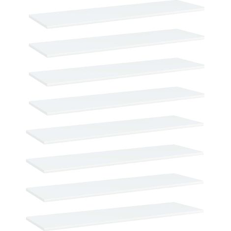 Bücherregal-Bretter 8 Stk. Weiß 100x30x1,5 cm Holzwerkstoff (1/5)