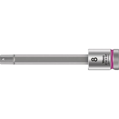 Wera 8740 B HF Zyklop Bitnuss mit 3/8-Antrieb, mit Haltefunktion für Innensechskantschrauben, 8 x 100 mm (1/5)