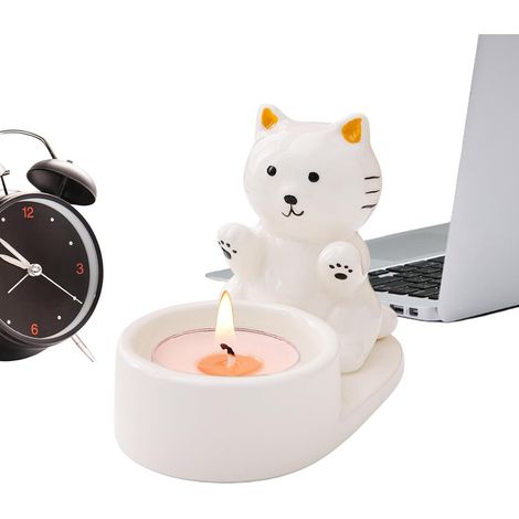 Porte-Bougie Support De Bougeoir pour Décoration De Pièce Maîtresse De Porte-Bougie Chat pour Bougies Tea-Light Pour La Table L Appartement La Fête Les Banquets Les Étagères La Cuisine Et (1/5)