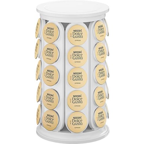 Porte-capsules blanc 360° - 40 capsules Dolce Gusto/K-Cup antidérapantes