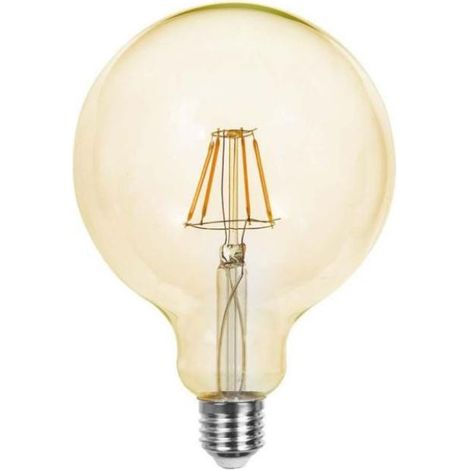 Bombilla LED V-TAC E27 6W G125 Filamento Ámbar Blanco Cálido (1/5)
