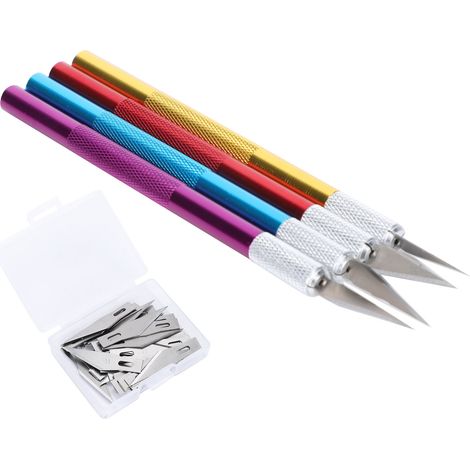 Couteau de précision pour maquettes, découpe et travaux manuels avec lame en acier (1/5)