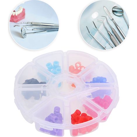 160 Pièces Anneaux de Code Dentaire Autoclavables en Silicone pour Instruments Orthodontiques Universels (1/5)